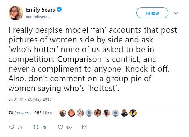 Emily Sears feminist in underpants