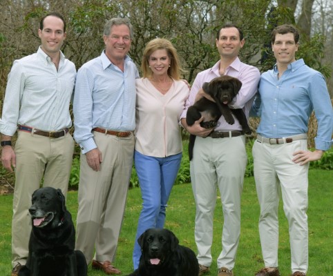 Leora Levy with husband and three sons