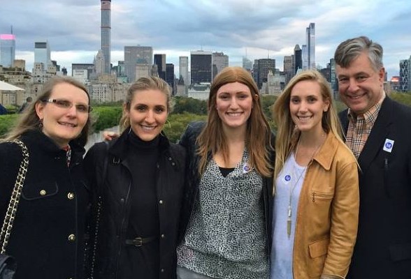 Meridith McGraw with her parents and sisters